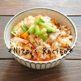 我が家で人気♪ちくわと桜えびの炊き込みご飯